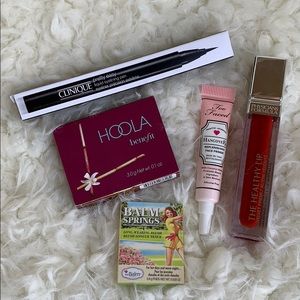 Cat eye + red lip makeup set